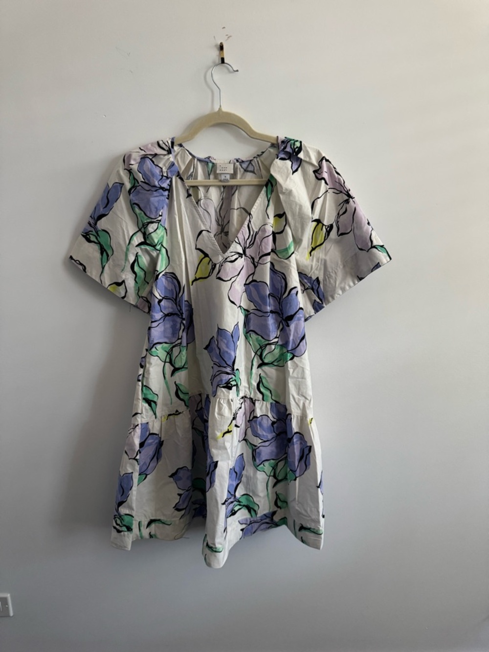 a new day Floral Dress in Lavender, Green & Cream